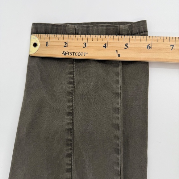 White House Black Market Pants Women 8 Green Slim Crop Utility Y2K Embroidered - Picture 13 of 14